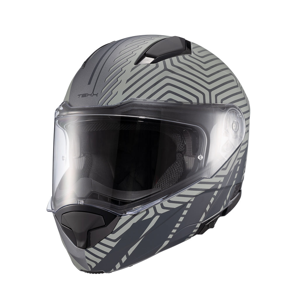 CAPACETE TEXX ESCAM KRATOS CYBER CINZ FOSC 56