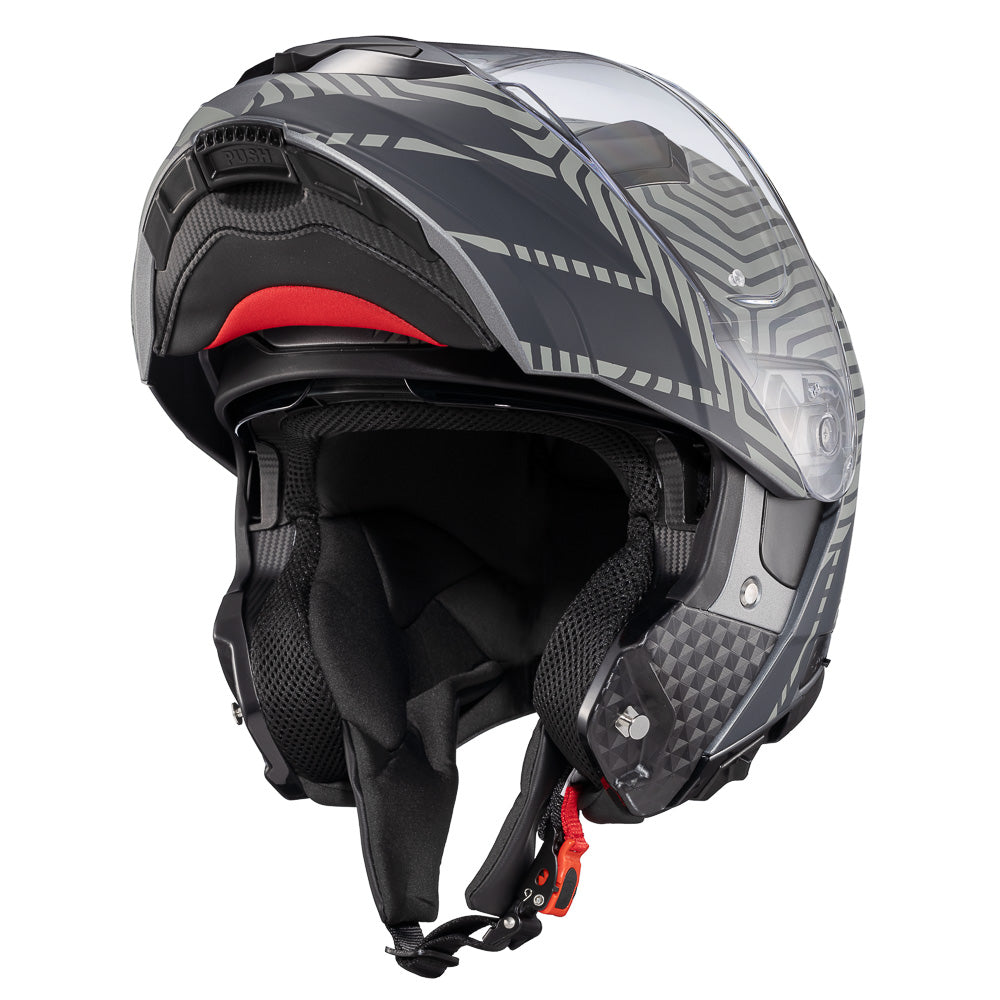 CAPACETE TEXX ESCAM KRATOS CYBER CINZ FOSC 60