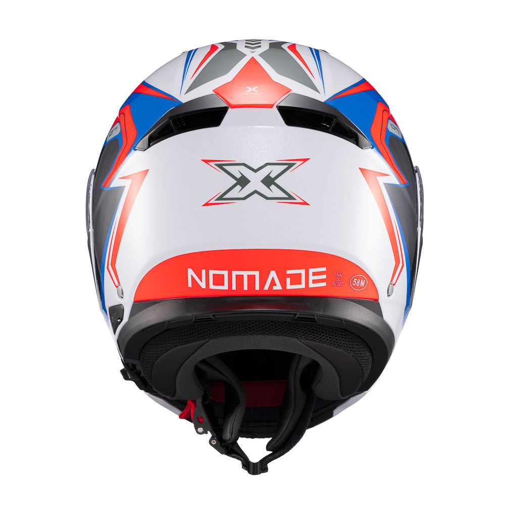 CAPACETE TEXX ESCAM KRATOS NOMADE BRANC AZU VERM BRIL 61