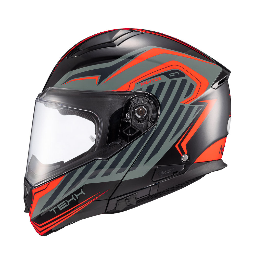CAPACETE TEXX ESCAM KRATOS NOMADE PRET VERM CINZ BRIL 58