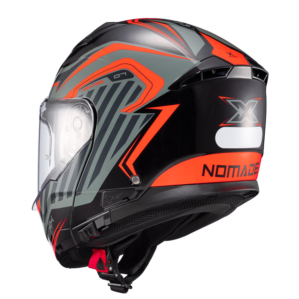 CAPACETE TEXX ESCAM KRATOS NOMADE PRET VERM CINZ BRIL 60