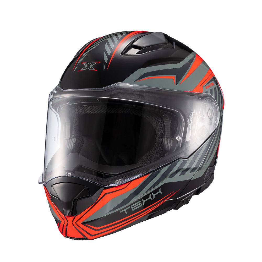CAPACETE TEXX ESCAM KRATOS NOMADE PRET VERM CINZ BRIL 60