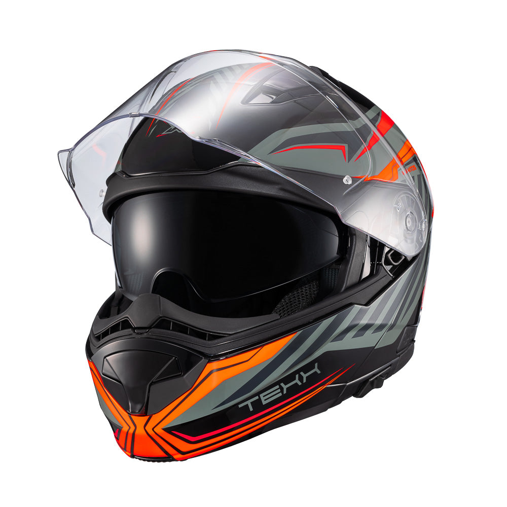 CAPACETE TEXX ESCAM KRATOS NOMADE PRET LARAN CINZ BRIL 58