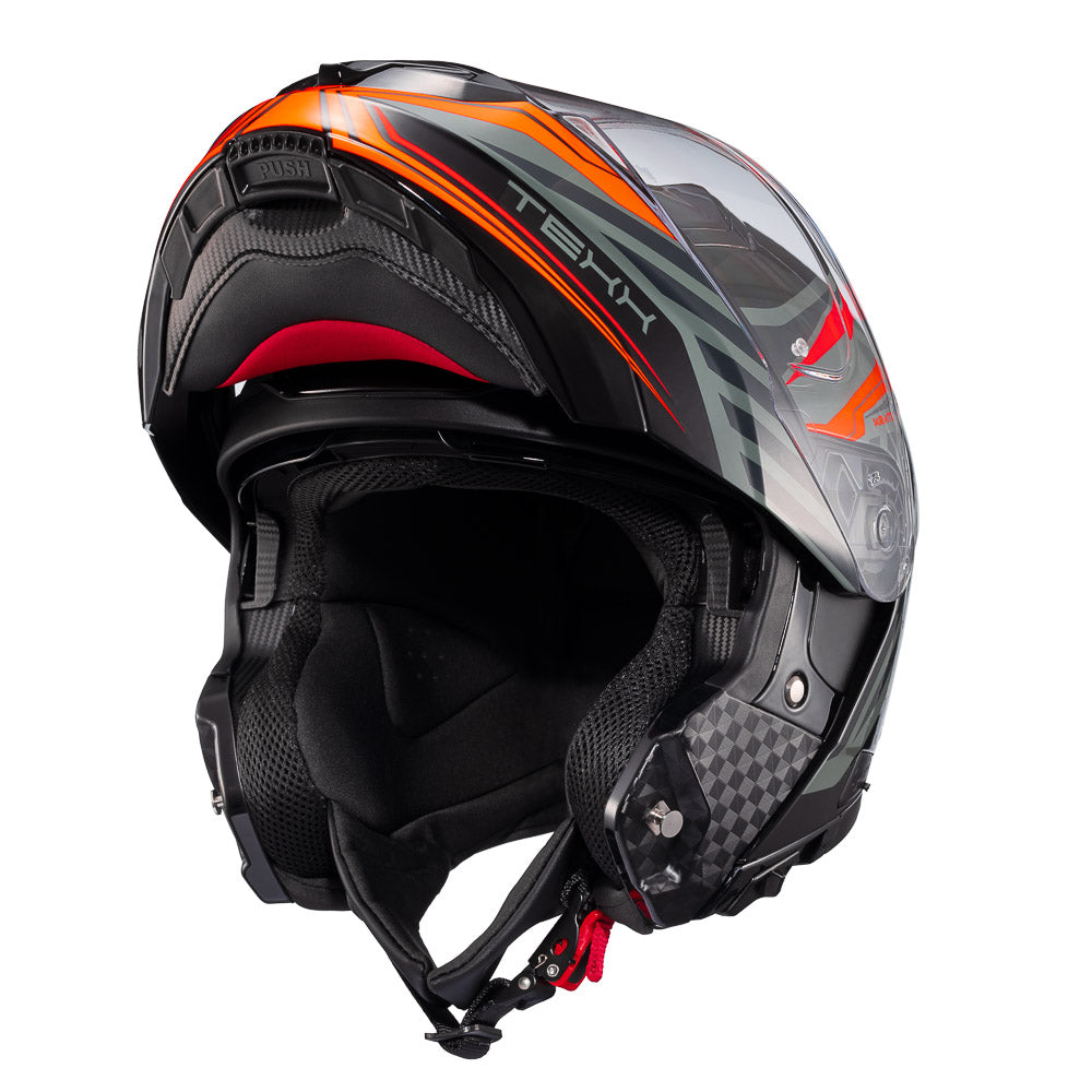 CAPACETE TEXX ESCAM KRATOS NOMADE PRET LARAN CINZ BRIL 58