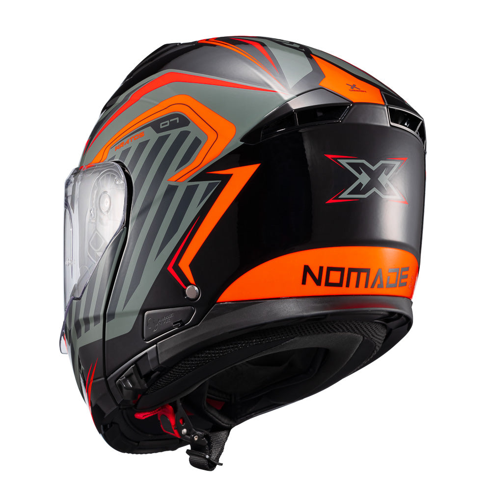 CAPACETE TEXX ESCAM KRATOS NOMADE PRET LARAN CINZ BRIL 60
