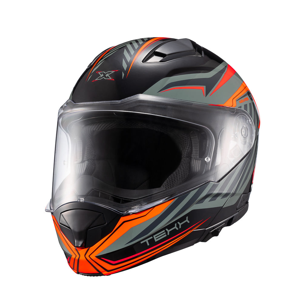 CAPACETE TEXX ESCAM KRATOS NOMADE PRET LARAN CINZ BRIL 60