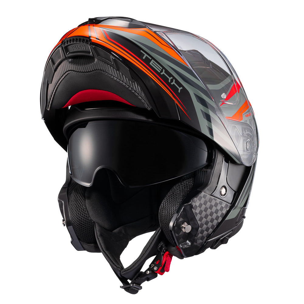 CAPACETE TEXX ESCAM KRATOS NOMADE PRET LARAN CINZ BRIL 61