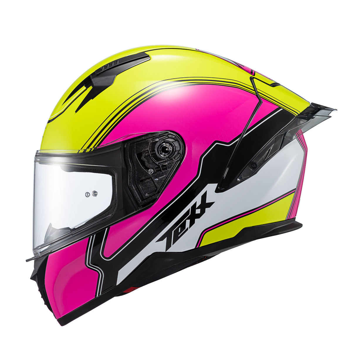 CAPACETE TEXX FECHA RAPTOR HORNET VERD ROS BRANC BRIL 58