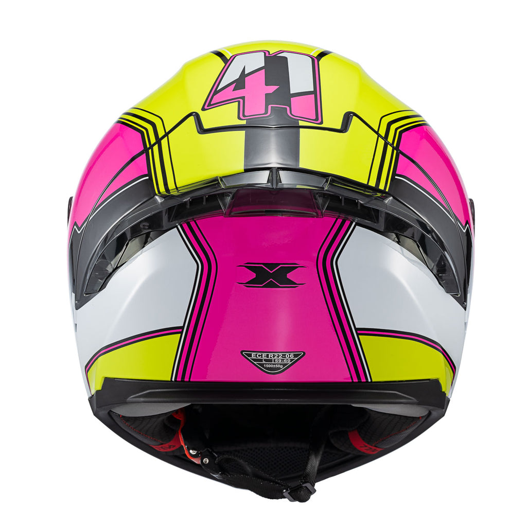 CAPACETE TEXX FECHA RAPTOR HORNET VERD ROS BRANC BRIL 60