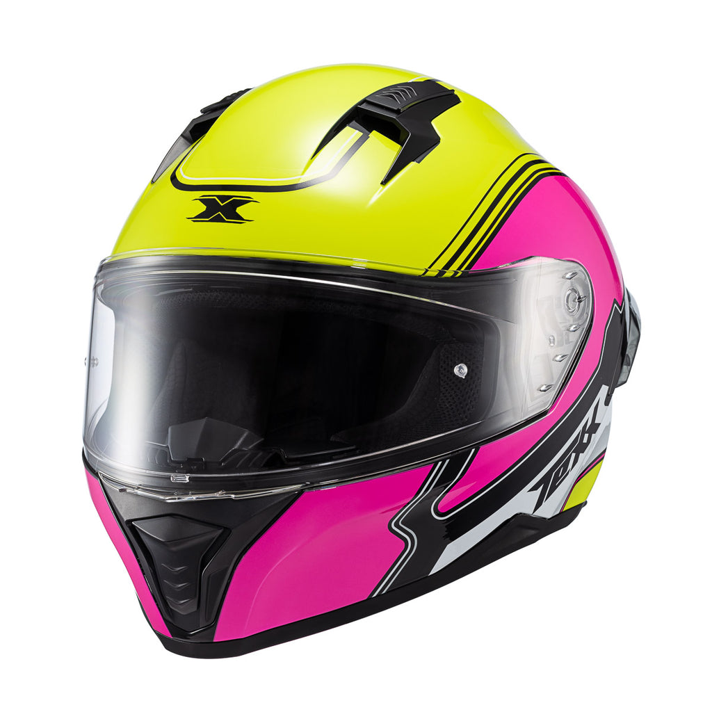 CAPACETE TEXX FECHA RAPTOR HORNET VERD ROS BRANC BRIL 60