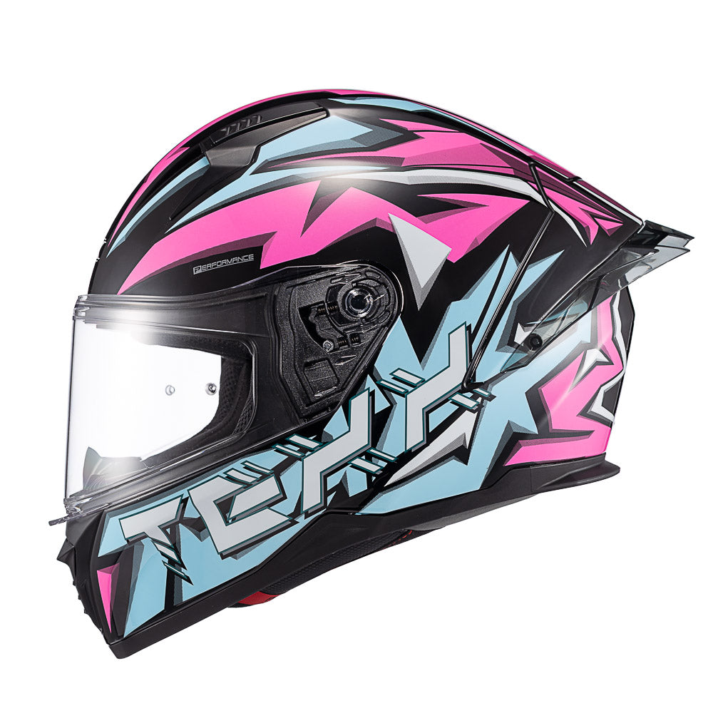 CAPACETE TEXX FECHA RAPTOR GENESIS AZU ROS BRANC BRIL 58