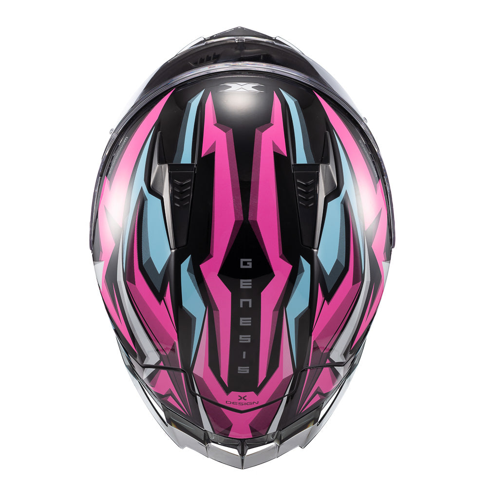 CAPACETE TEXX FECHA RAPTOR GENESIS AZU ROS BRANC BRIL 60