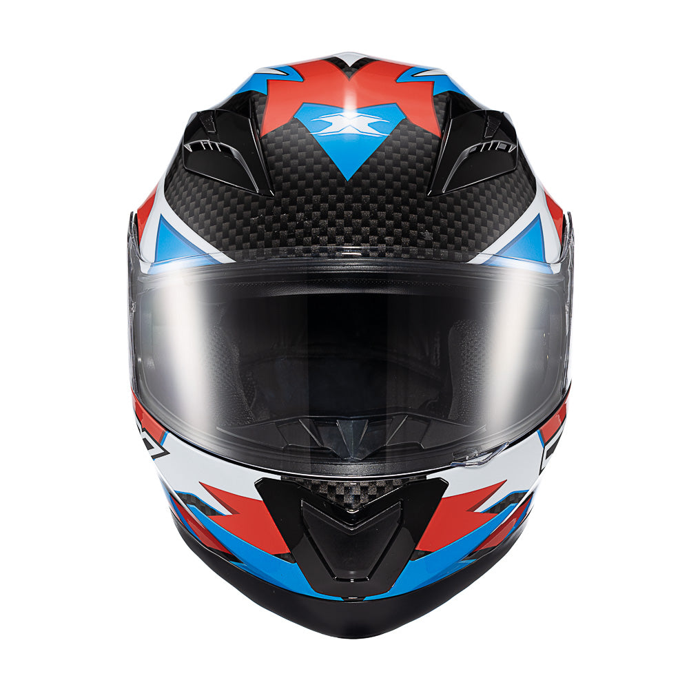 CAPACETE TEXX STRIKE RIDE AZU VERM BRANC PRET BRIL 58