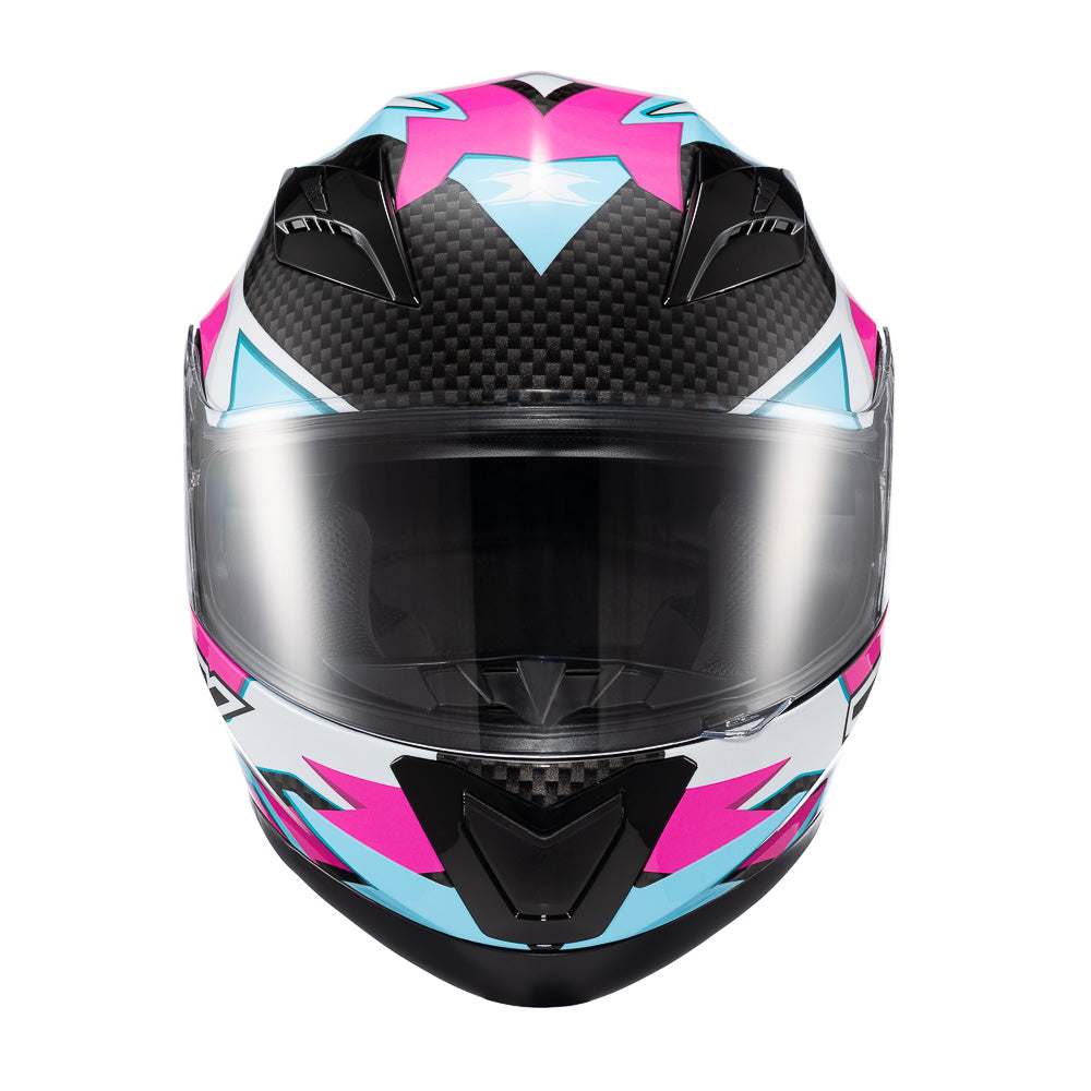 CAPACETE TEXX STRIKE RIDE AZU ROS BRANC PRET BRIL 56