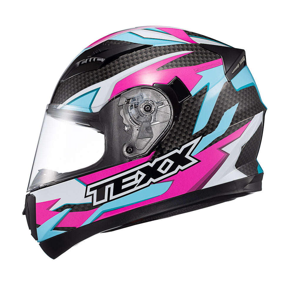 CAPACETE TEXX STRIKE RIDE AZU ROS BRANC PRET BRIL 56