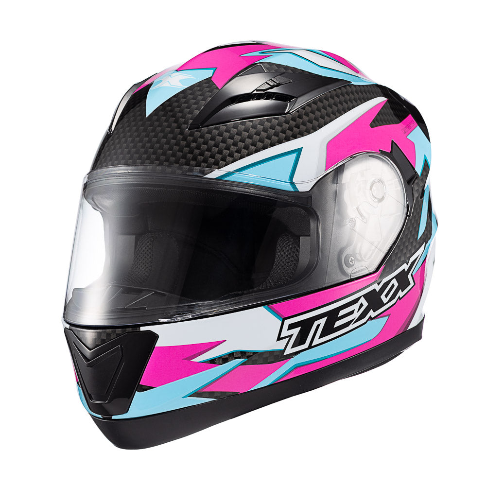 CAPACETE TEXX STRIKE RIDE AZU ROS BRANC PRET BRIL 58