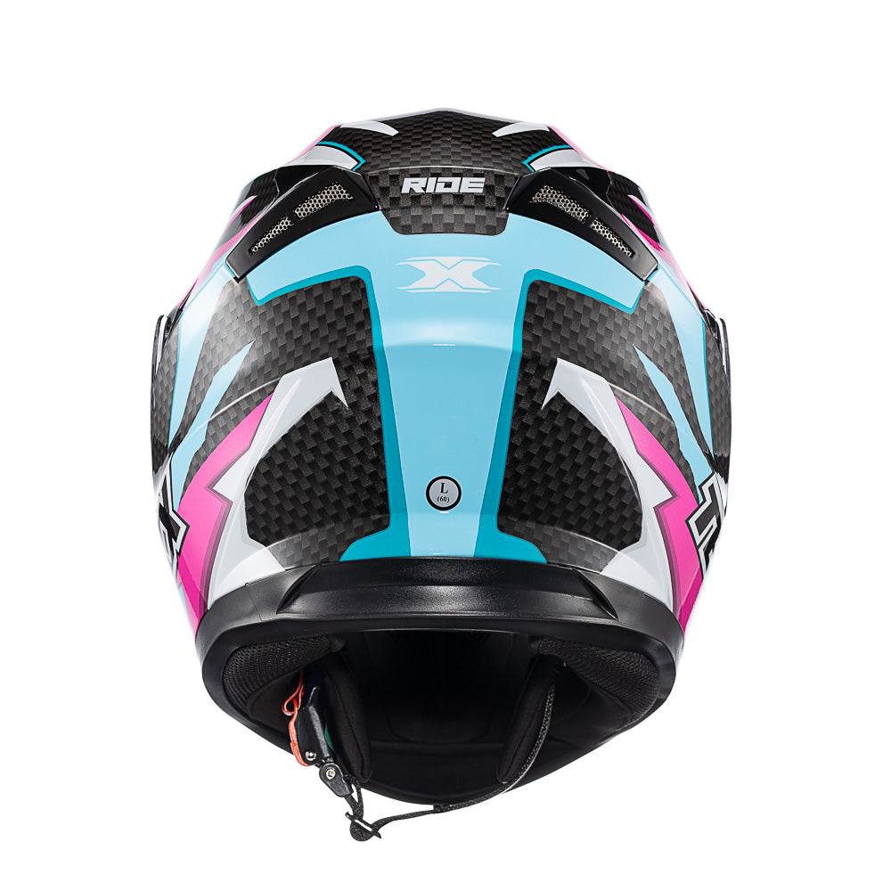 CAPACETE TEXX STRIKE RIDE AZU ROS BRANC PRET BRIL 62