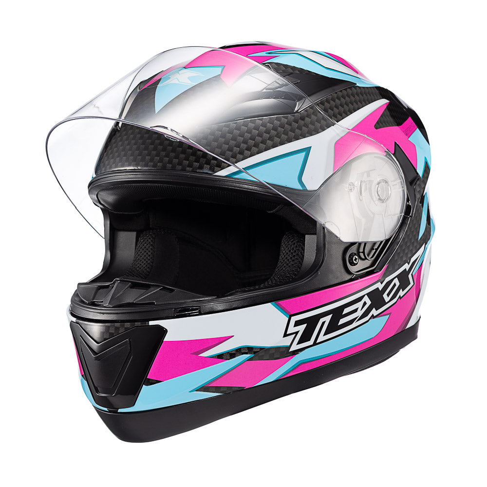 CAPACETE TEXX STRIKE RIDE AZU ROS BRANC PRET BRIL 62