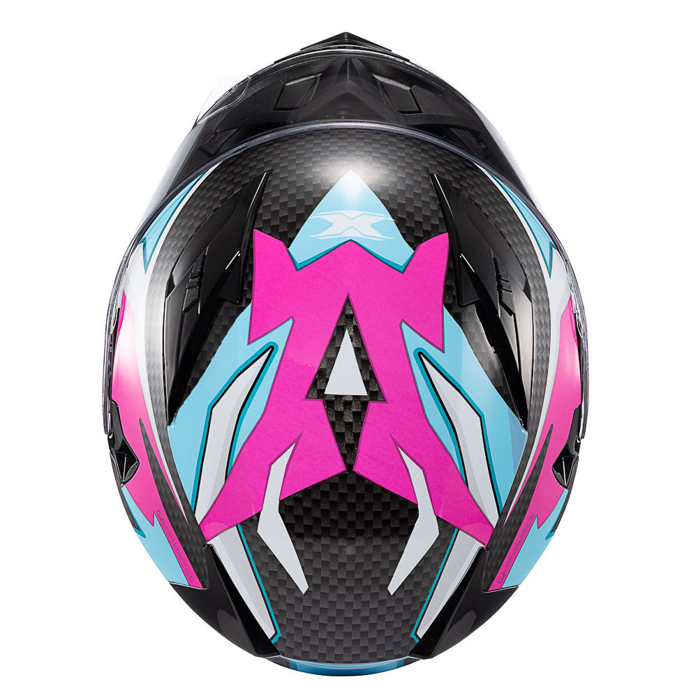 CAPACETE TEXX STRIKE RIDE AZU ROS BRANC PRET BRIL 62