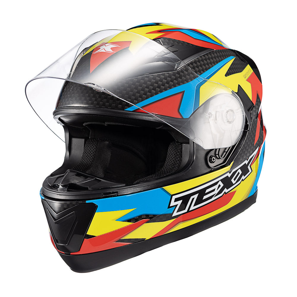 CAPACETE TEXX STRIKE RIDE AZU VERD VERM PRET BRIL 58