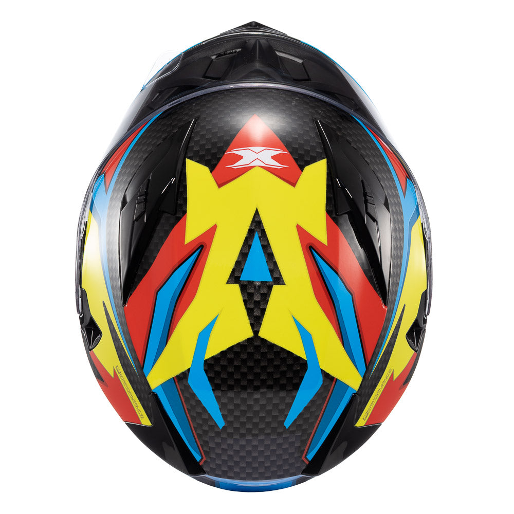 CAPACETE TEXX STRIKE RIDE AZU VERD VERM PRET BRIL 58