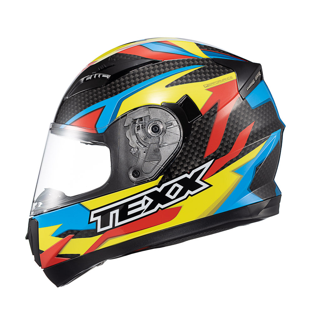 CAPACETE TEXX STRIKE RIDE AZU VERD VERM PRET BRIL 60