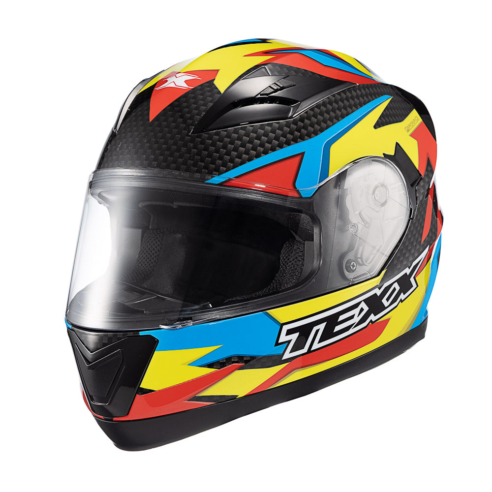 CAPACETE TEXX STRIKE RIDE AZU VERD VERM PRET BRIL 62