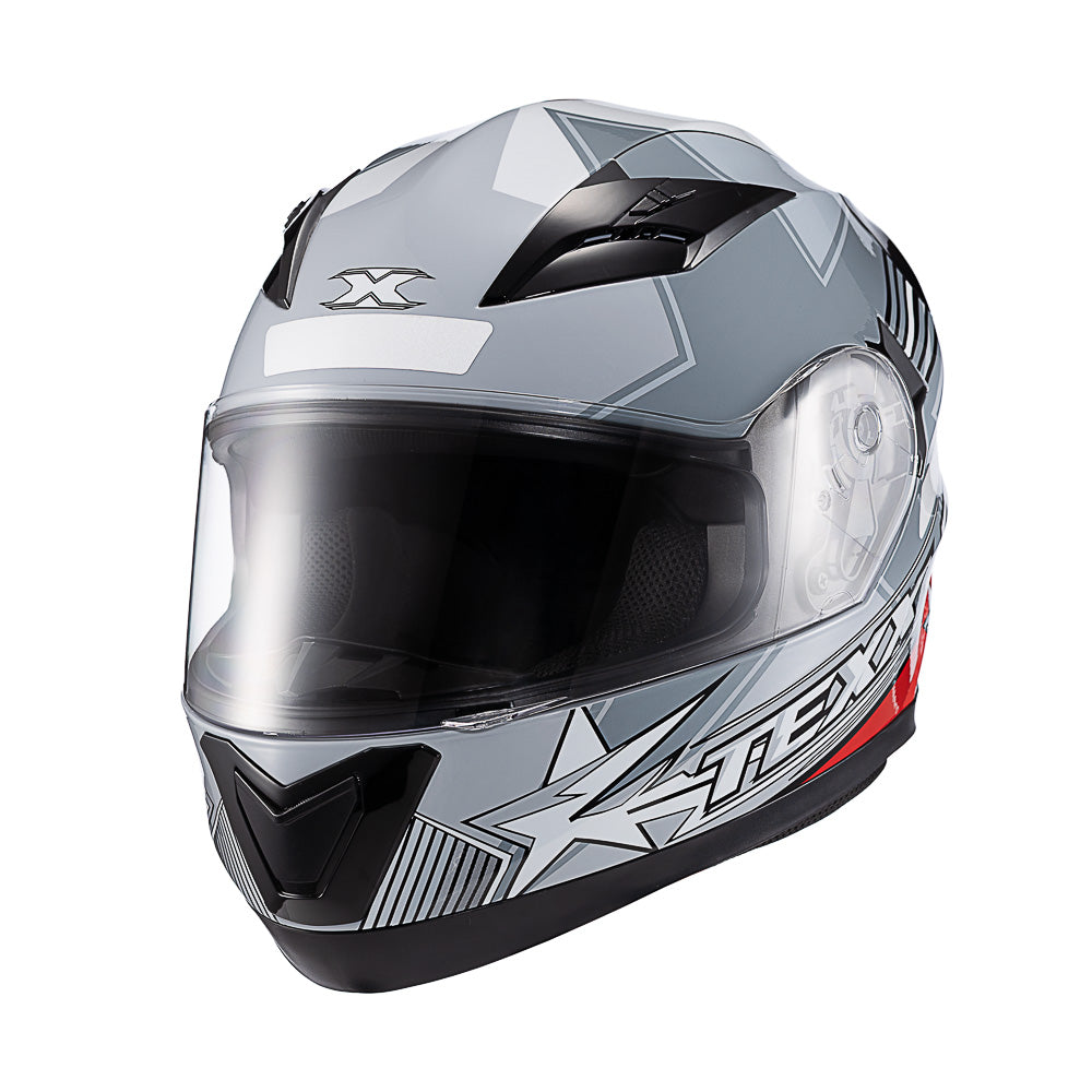 CAPACETE TEXX STRIKE SUPERSTAR CINZ VERM BRANC BRIL 58