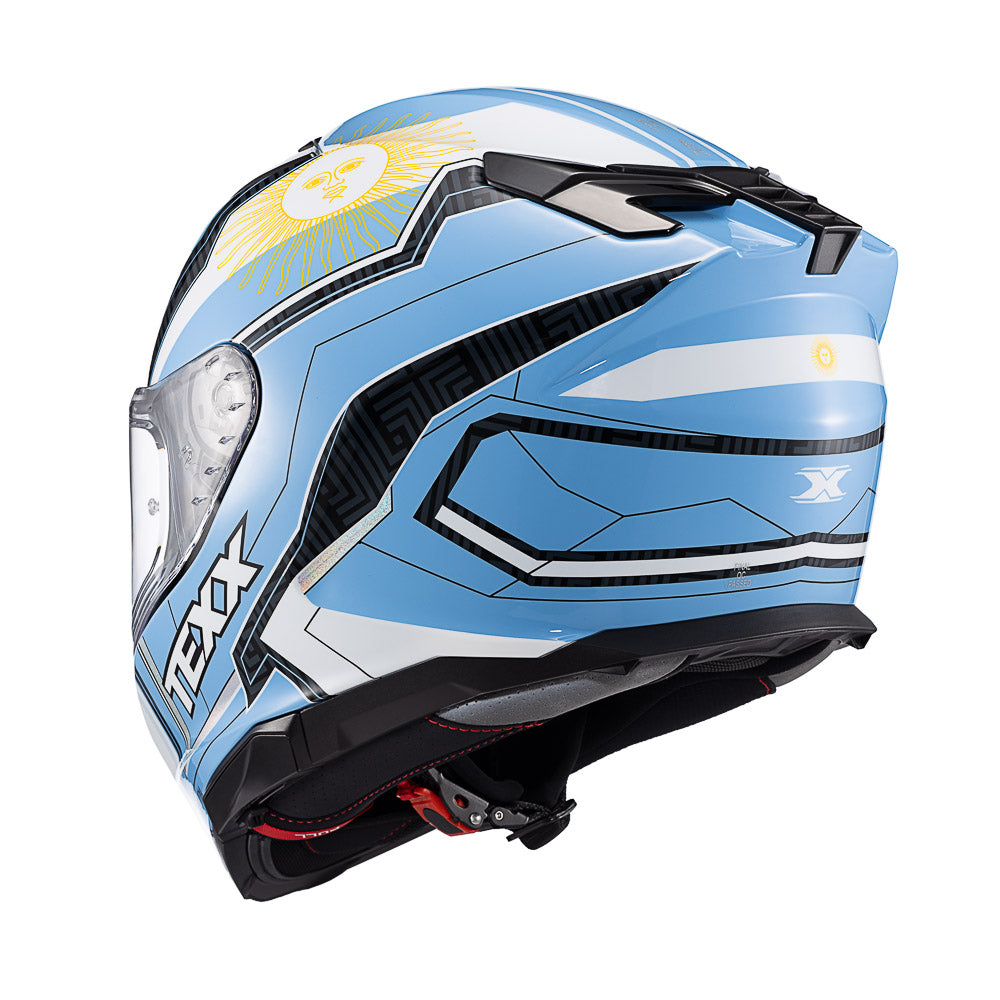 CAPACETE TEXX FECHA KAIMAN FLAG ARGENTINA  BRIL 64