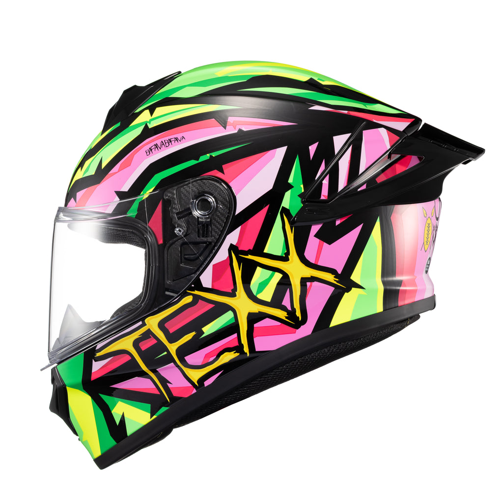 CAPACETE TEXX FECHADO SPIHE MAASAI VERDE ROSA 60