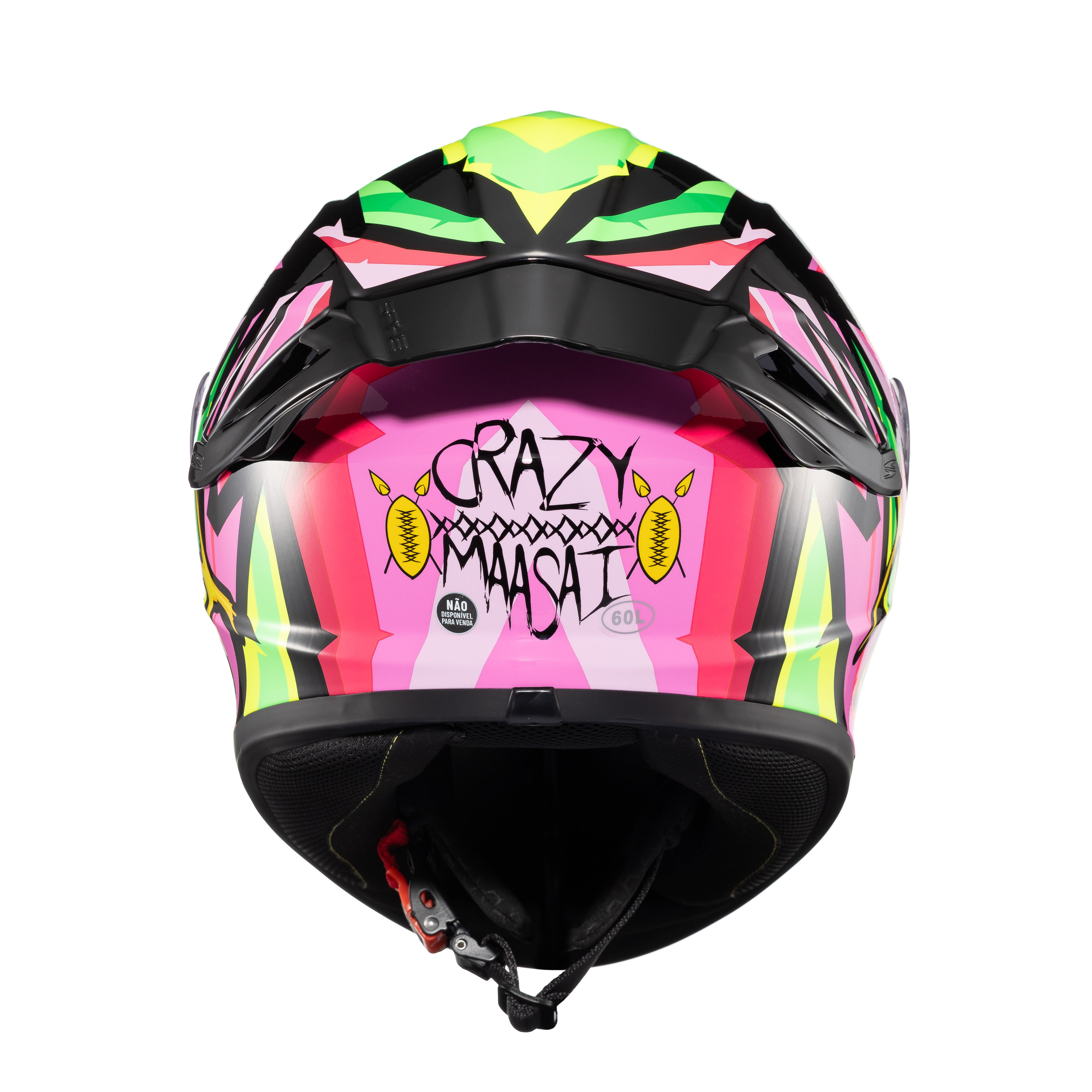 CAPACETE TEXX FECHADO SPIHE MAASAI VERDE ROSA 62