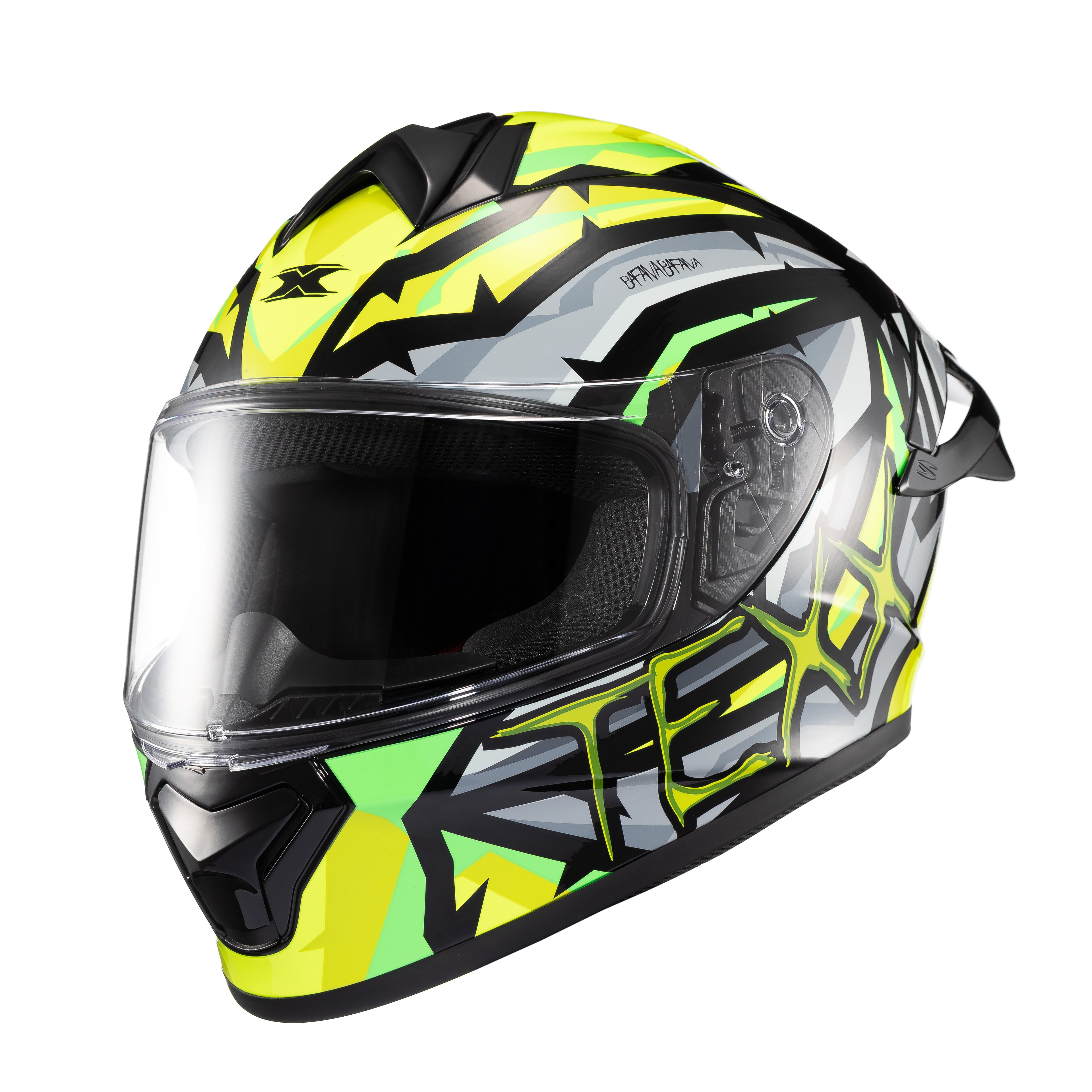 CAPACETE TEXX FECHADO SPIHE MAASAI CINZA VERDE 58