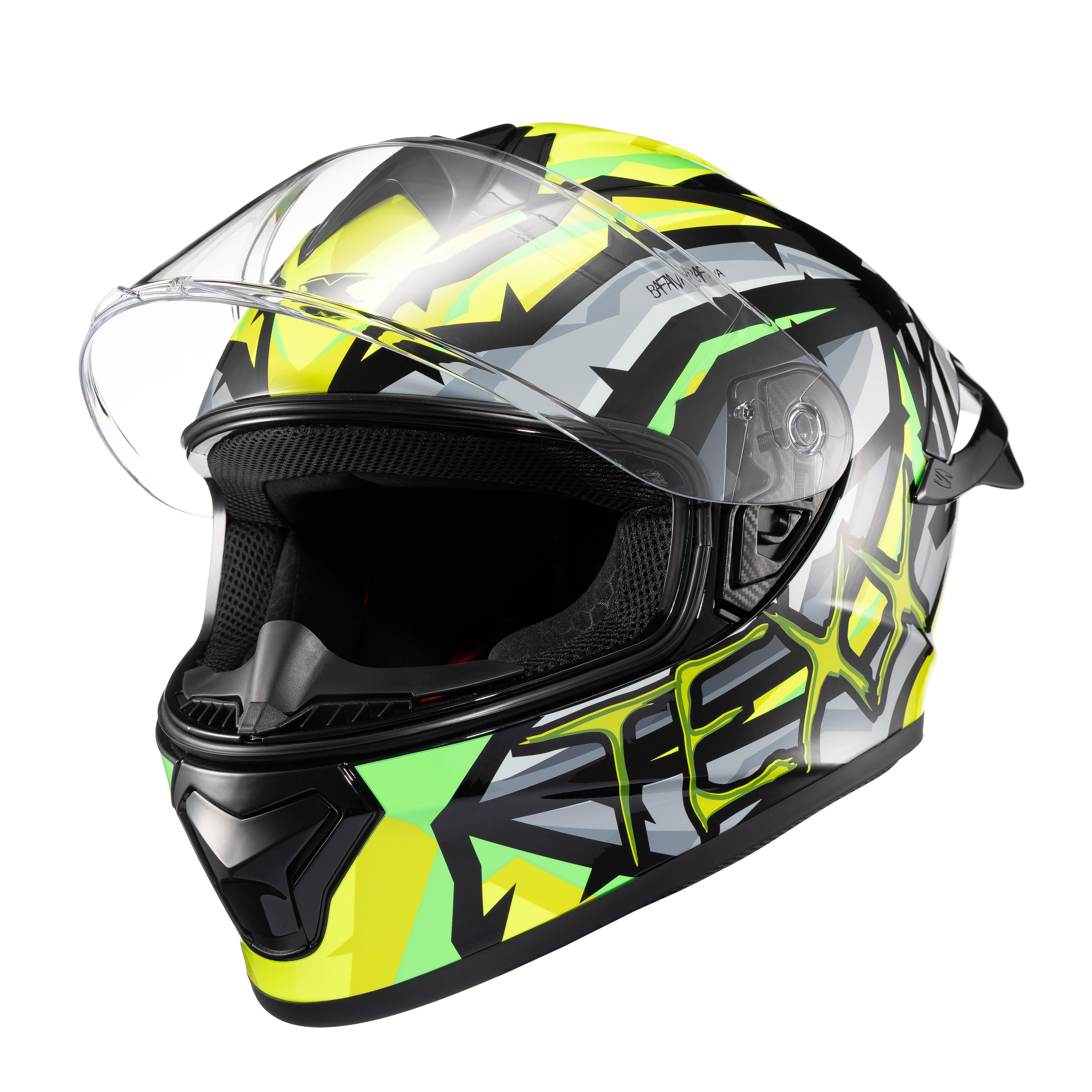 CAPACETE TEXX FECHADO SPIHE MAASAI CINZA VERDE 60