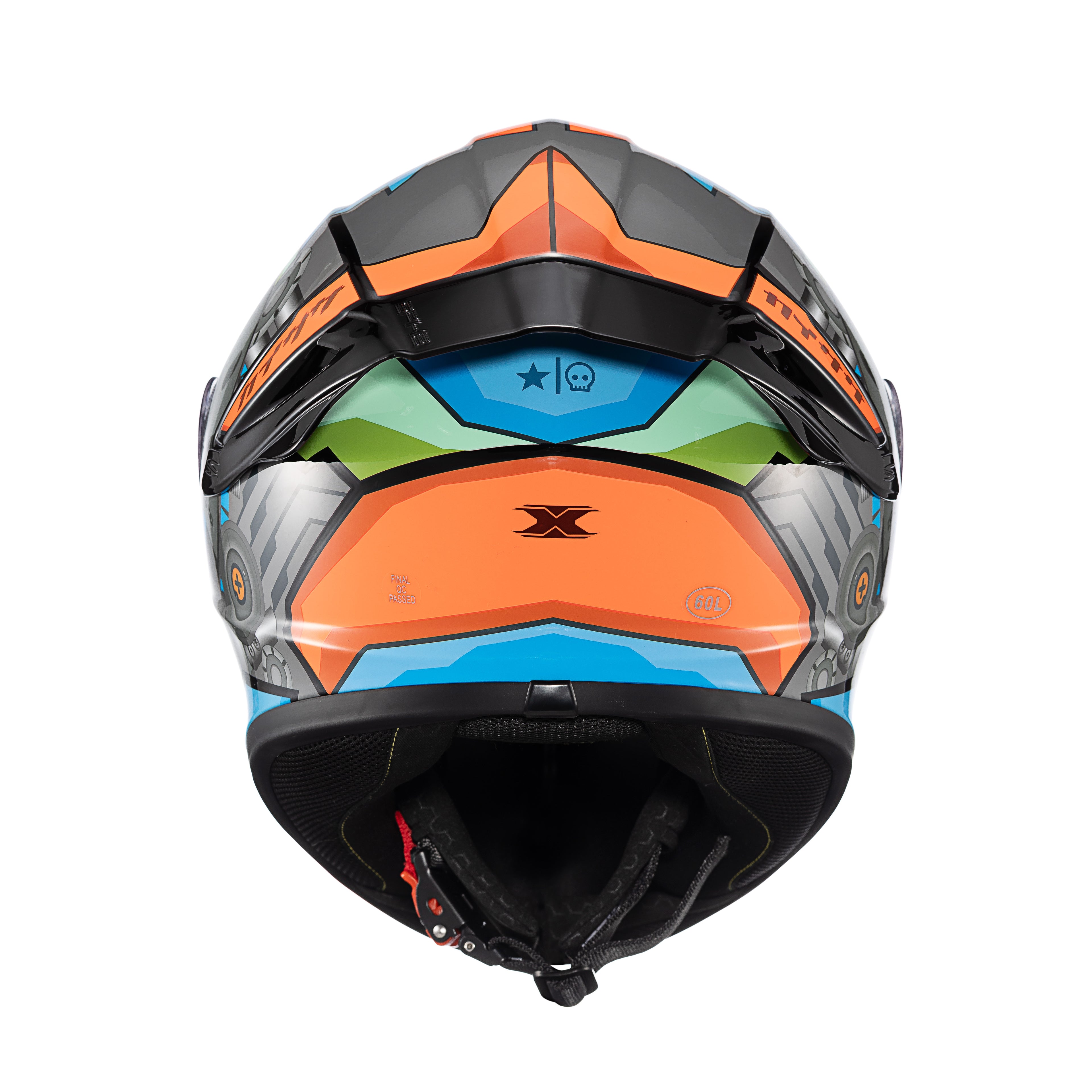 CAPACETE TEXX FECHADO SPIHE GEAR VERM AZUL 62