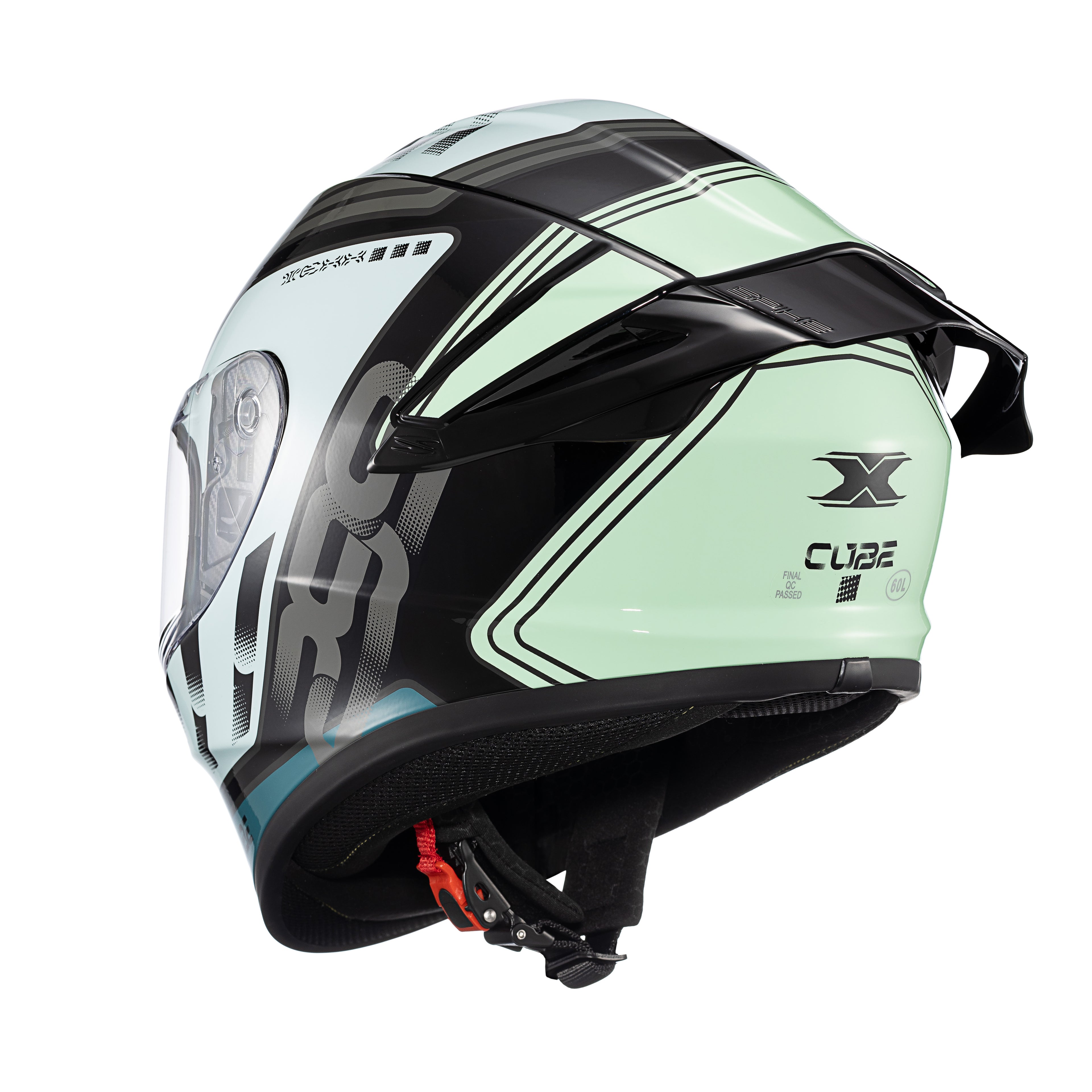 CAPACETE TEXX FECHADO SPIHE CUBE AZUL VERDE 56