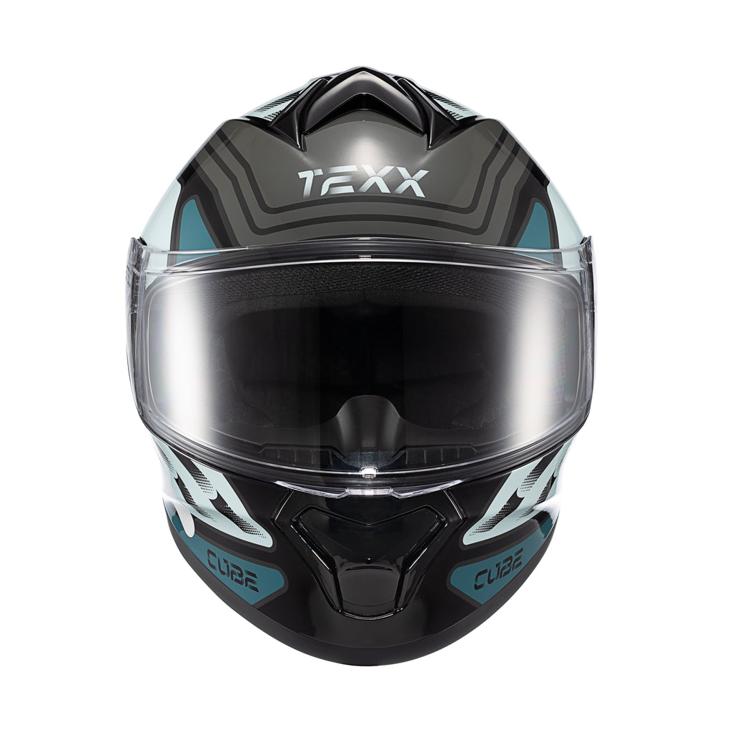 CAPACETE TEXX FECHADO SPIHE CUBE AZUL VERDE 58