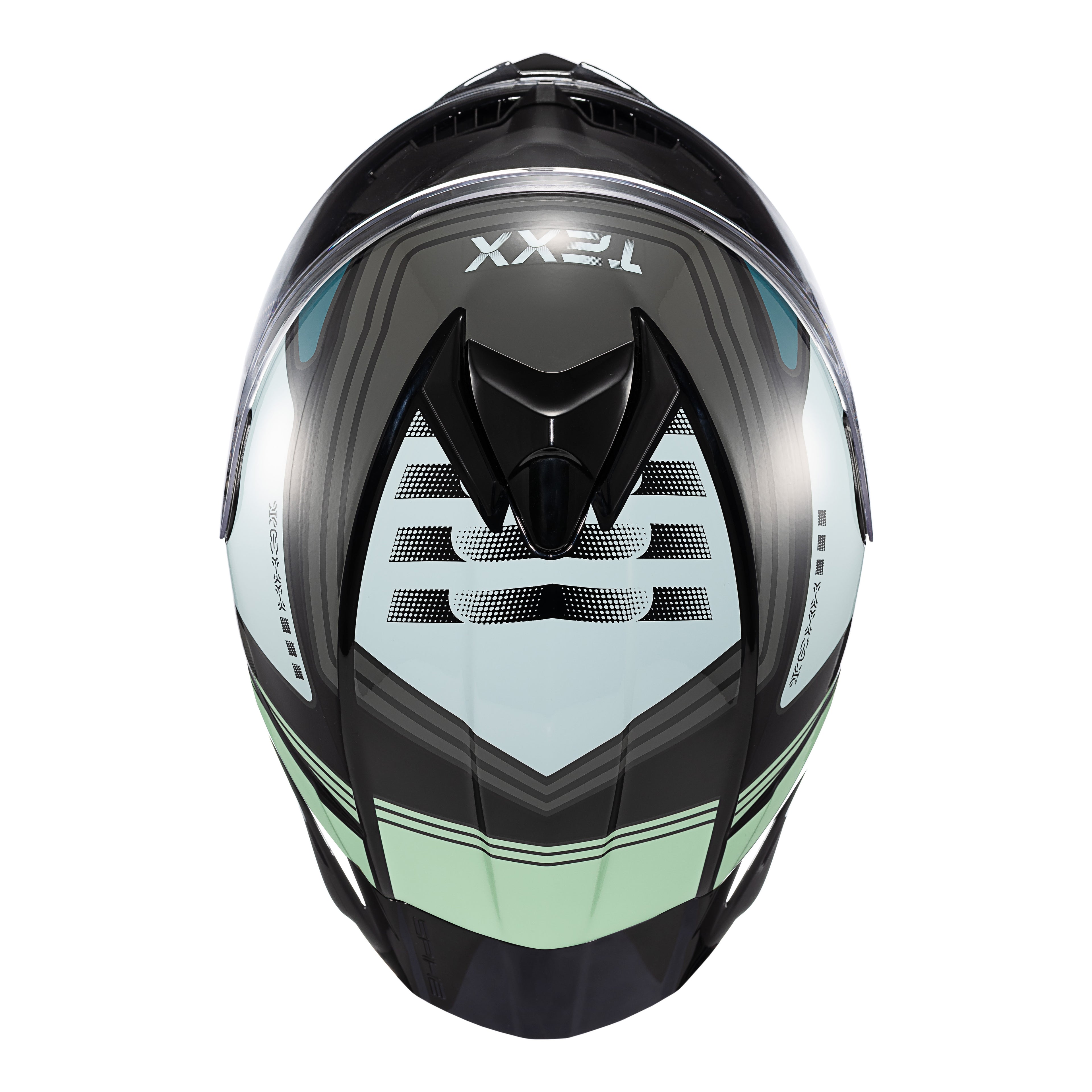 CAPACETE TEXX FECHADO SPIHE CUBE AZUL VERDE 58
