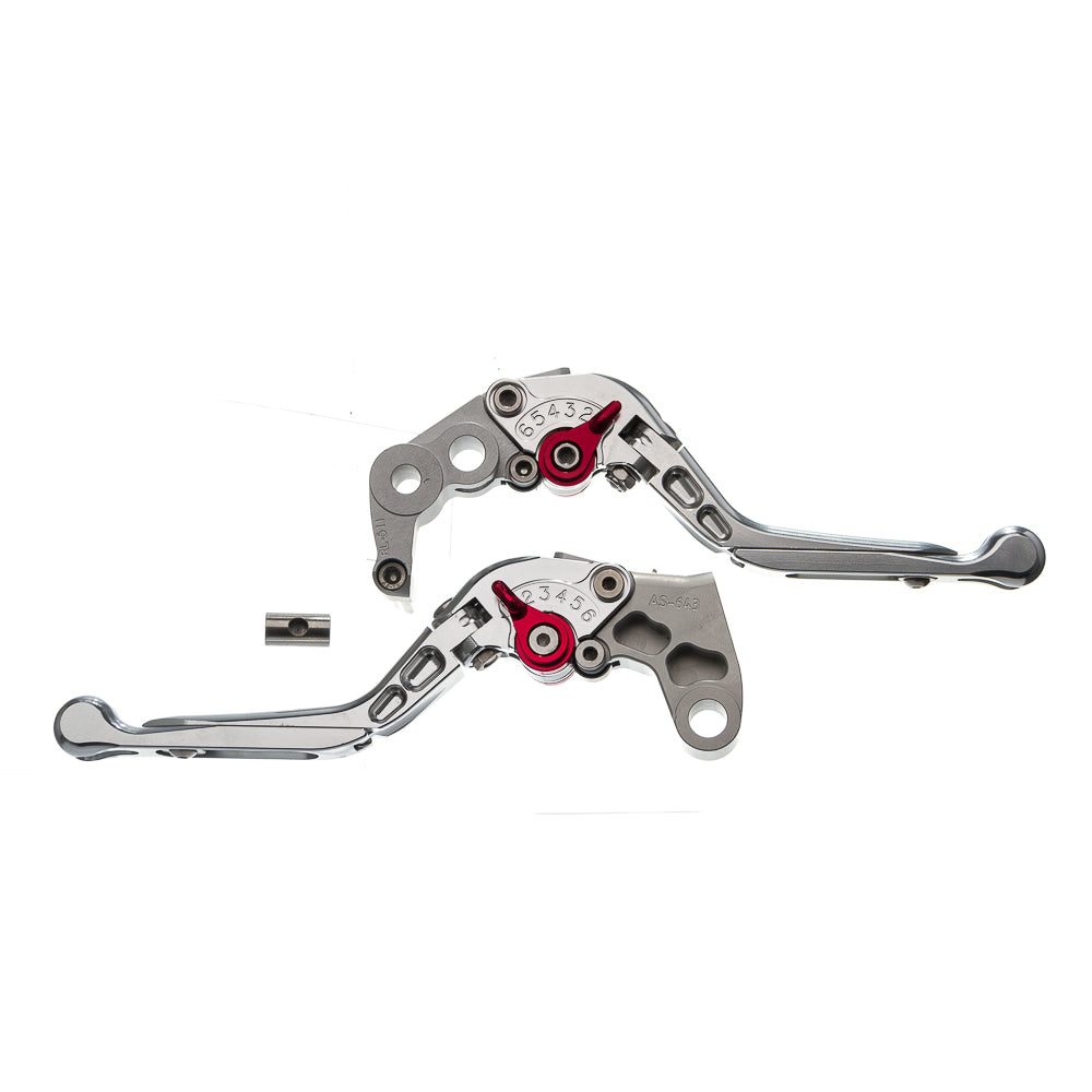 MANETE MOTO X SUPER BIKE PAR C/ REGULAGENS 3/4DEDOS PRATA SU