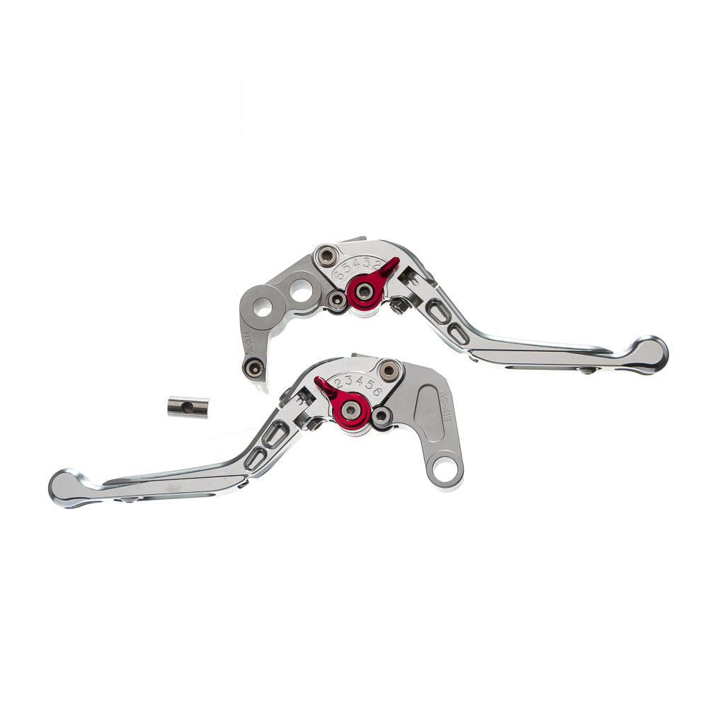 MANETE MOTO X SUPER BIKE PAR C/ REGULAGENS 3/4DEDOS PRATA SU