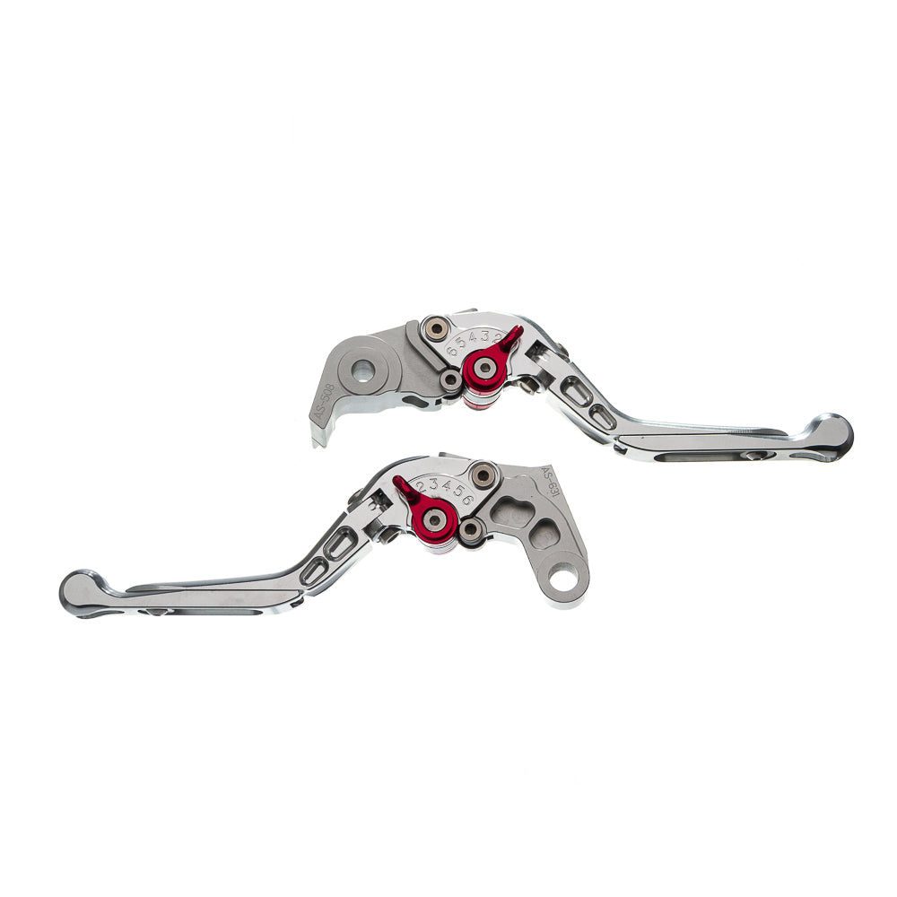 MANETE MOTO X SUPER BIKE PAR C/ REGULAGENS 3/4DEDOS PRATA YA