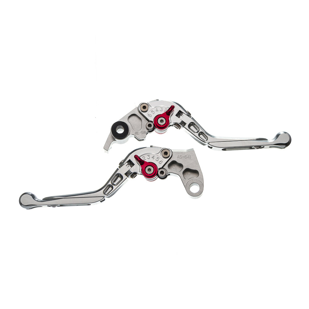 MANETE MOTO X SUPER BIKE PAR C/ REGULAGENS 3/4DEDOS PRATA YA