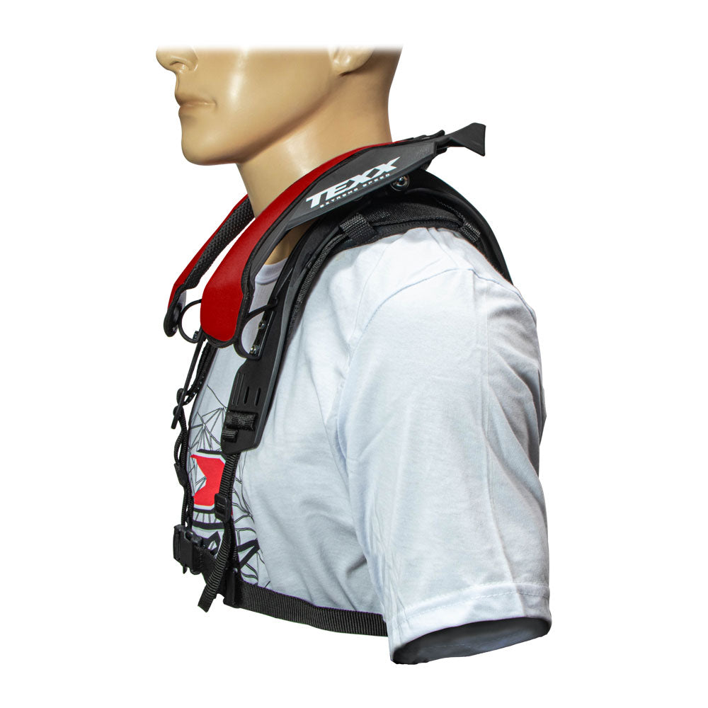 PROTETOR DE PESCOCO TEXX - NECK-BRACE - VERMELHO